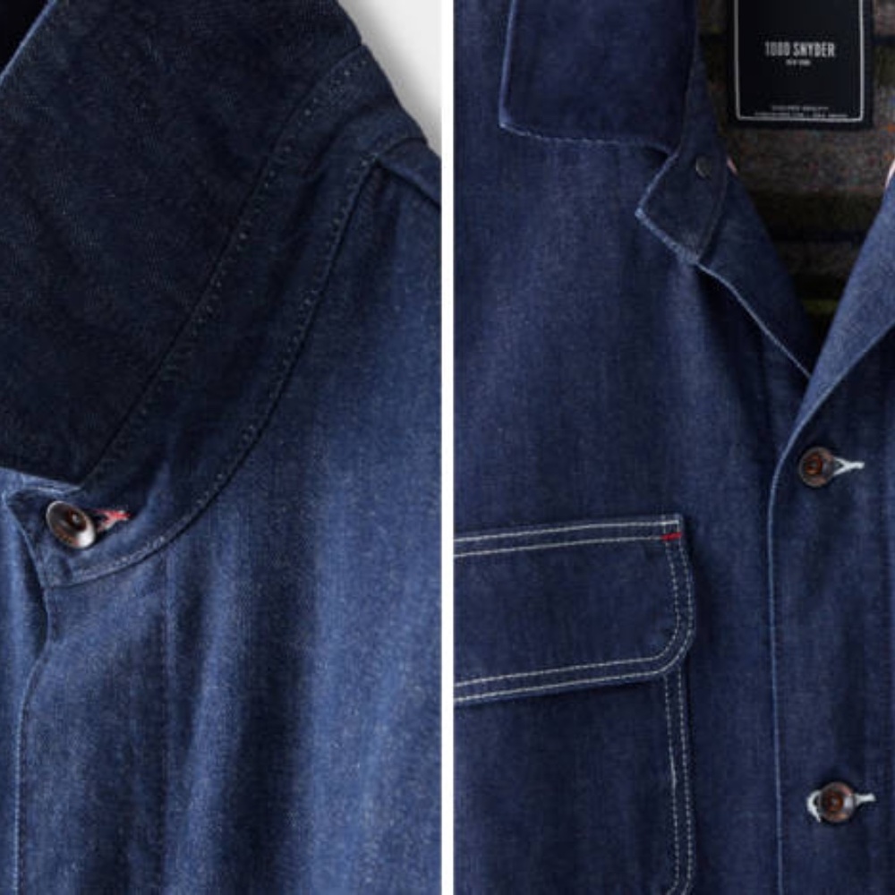 Todd Snyder Indigo Denim Blanket-Lined Workwear Chore Barn Jacket - XL - Picture 12 of 12